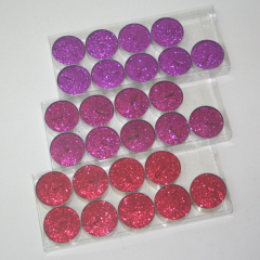 Posten 635: 27 x Glitter-Teelichter in Aluhülle, rubin-pink-erika