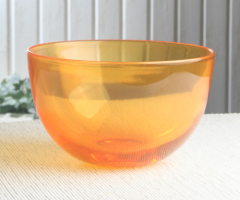 Glas-Schale Rondo, Orange, ca. 18 cm Ø